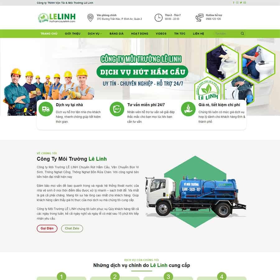 theme dịch vụ vệ sinh