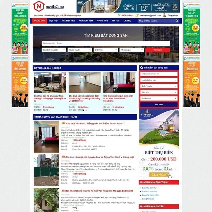 theme bất động sản